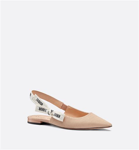 dior j'adior flats nude|J'Adior Slingback Ballerina Flat Nude Technical Fabric .